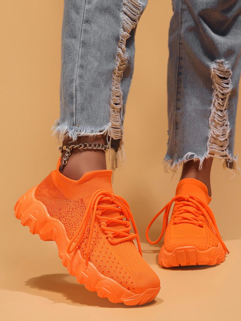Shunnian model 5011 orange sneaker colorway, size 36-44