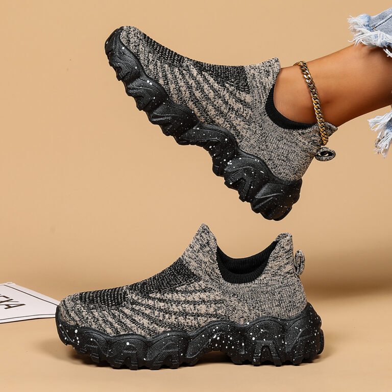 Shunnian model 5026 black and beige knit sneaker, size 36-44