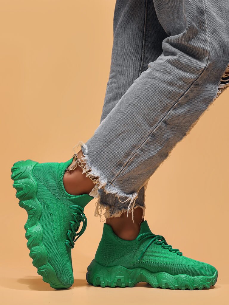 Model 5701 knit sneaker - Dark green