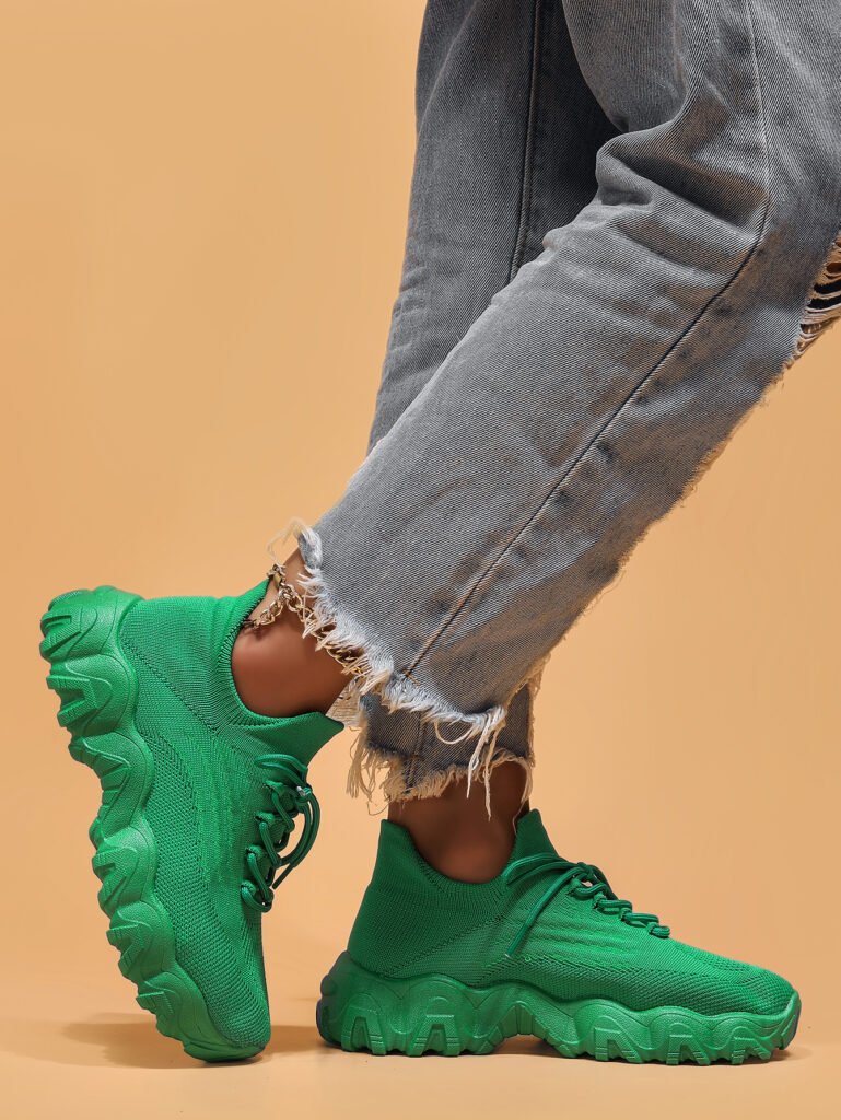 Model 5701 knit sneaker - Dark green