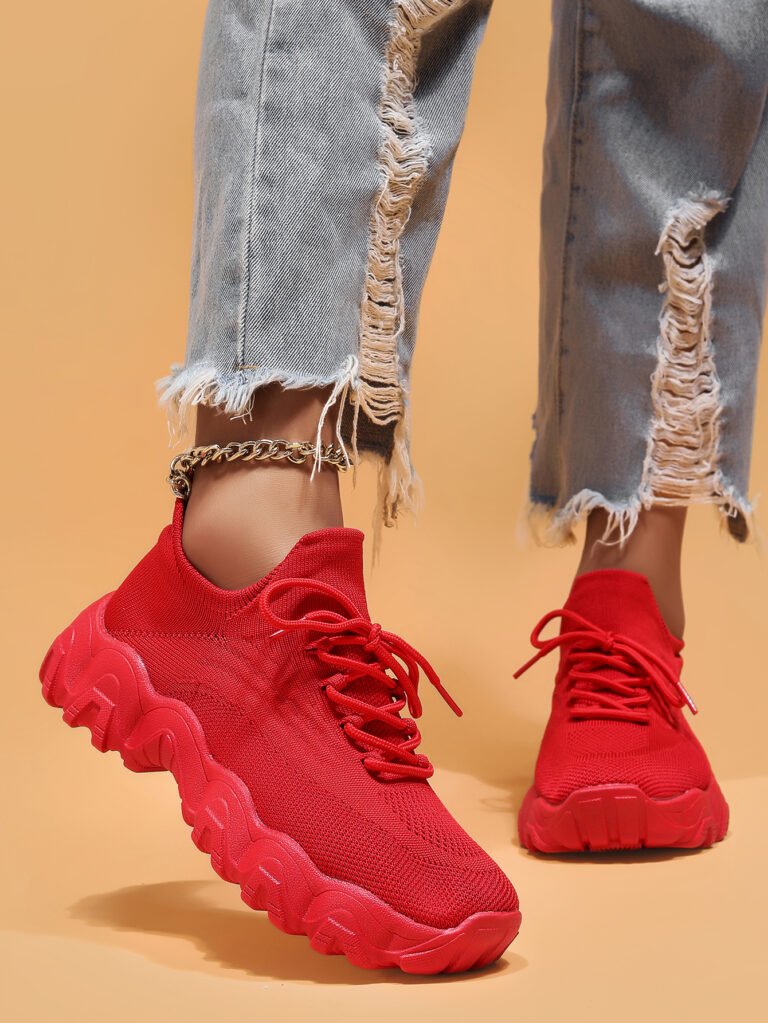 Model 5701 knit sneaker - Dark red
