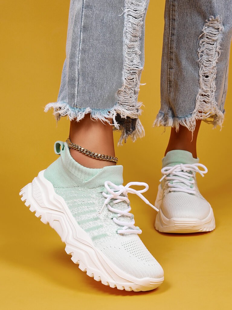 Shunnian model 617 white and green sneaker colorway, size 36-44